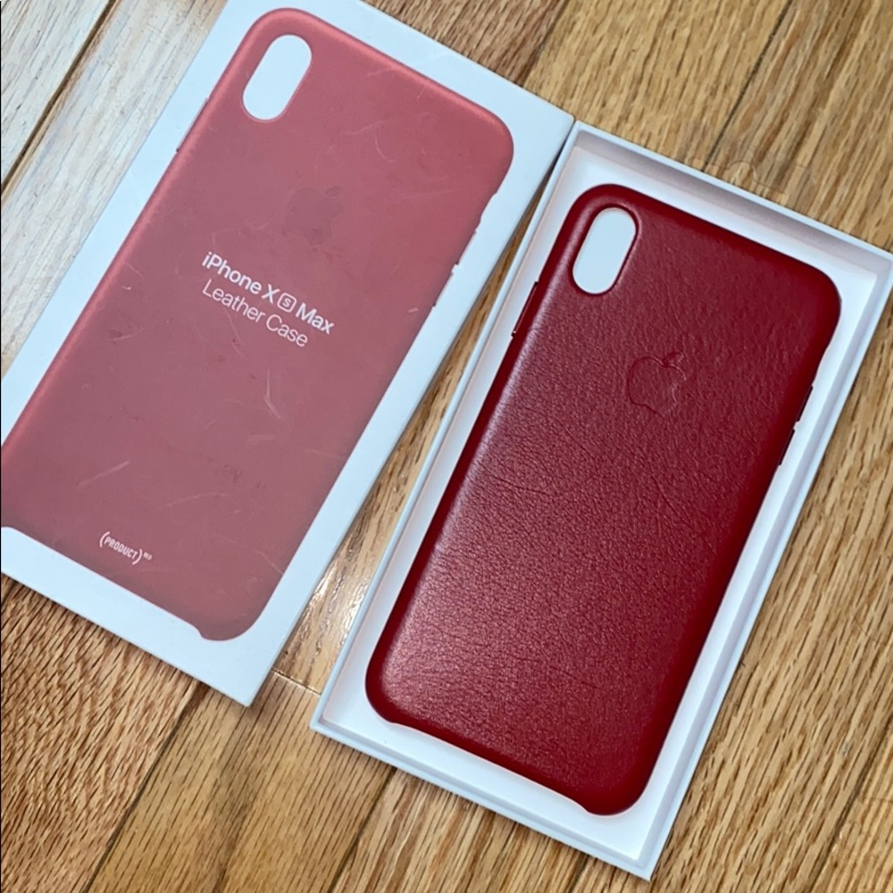iPhone XS Max leather case product red
